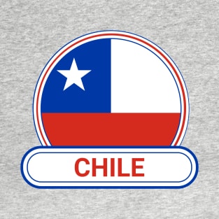 Chile Country Badge - Chile Flag T-Shirt